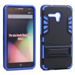 Wholesale Alcatel OneTouch Fierce XL 5054 Hard Shield Holster Combo Belt Clip Case (Blue)